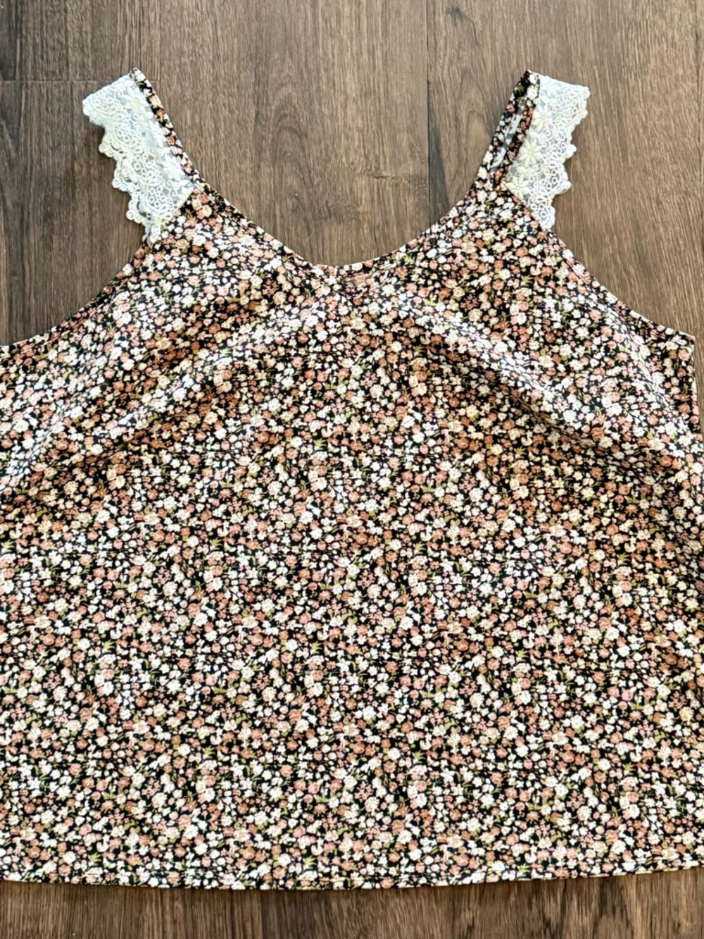 SHEIN Women's Plus Size Frenchy Floral Print Tank Top - Multi - Size 1XL